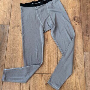 Marmot Men Base Layer Thermal Pants Gray Size Large Ski Snow Outdoor Polyester